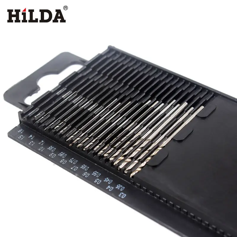 HILDA 20 шт Мини HSS микро высокоскоростные стальные Сверла Набор Модель Ремесло запчасти 0,3 мм-1,6 мм