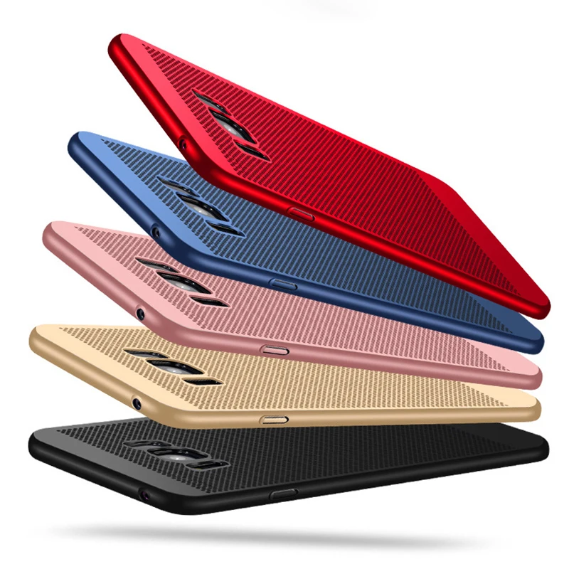 Роскошные открытые дышащие Жесткий ПК чехол для samsung Galaxy S7 край S8 Plus A3 A5 A7 2017 J3 J5 J7