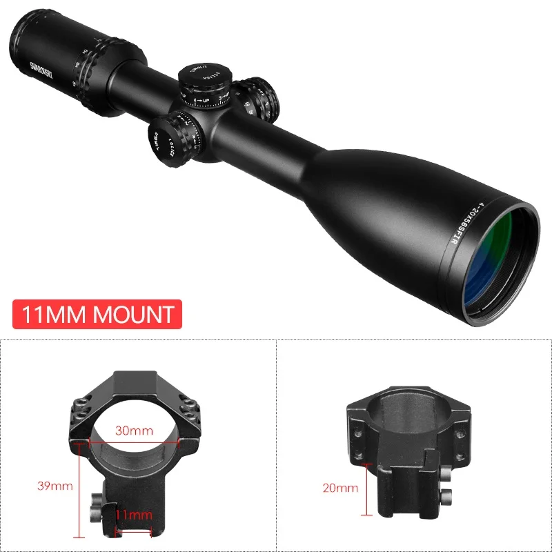 Swarovskl SFIR 4-20x56 прицел Красная точка сетка Mil Dot стекло F40-1 Crosshairs Охотничья винтовка прицелы компактный оптический прицел - Цвет: 11mm