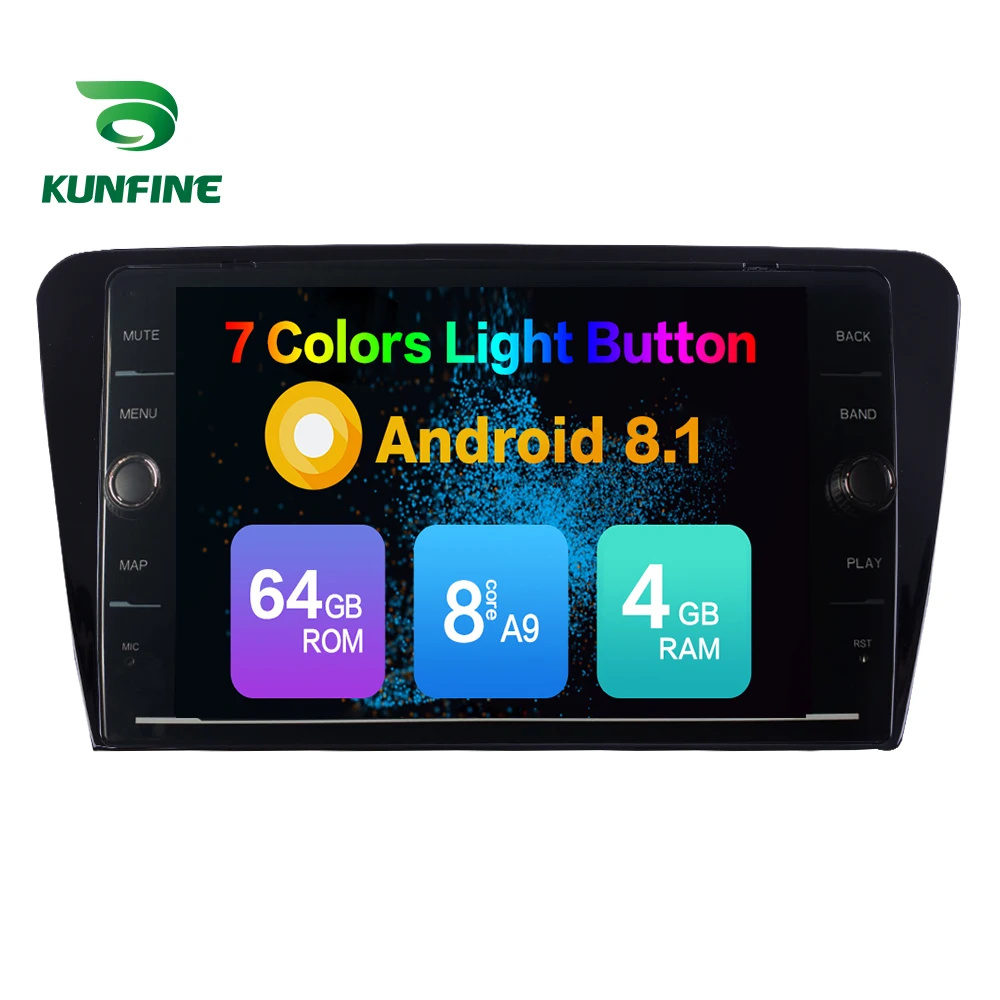 Восьмиядерный ПЗУ 64 ГБ Android 8 1 автомобильный DVD GPS навигационный плеер Deckless стерео