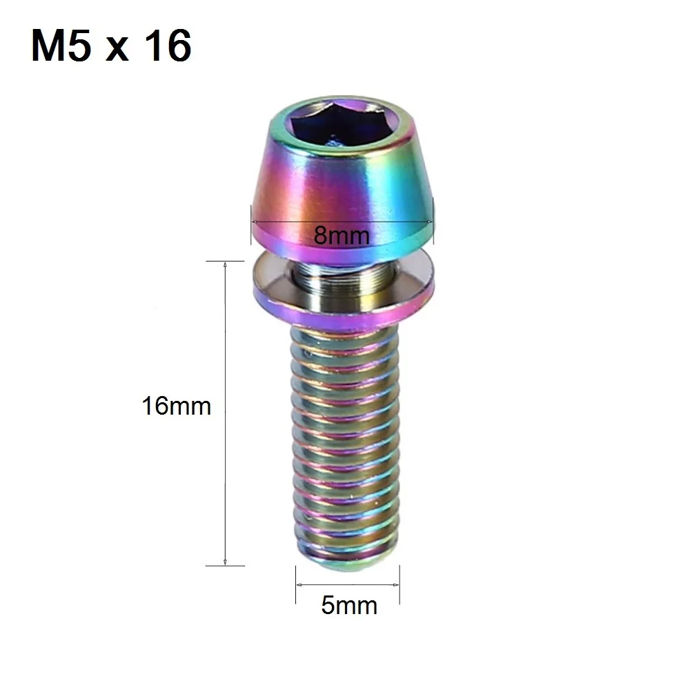 Велосипедный титановый болт с головкой M5x16/18/20 мм сплав конический винт для