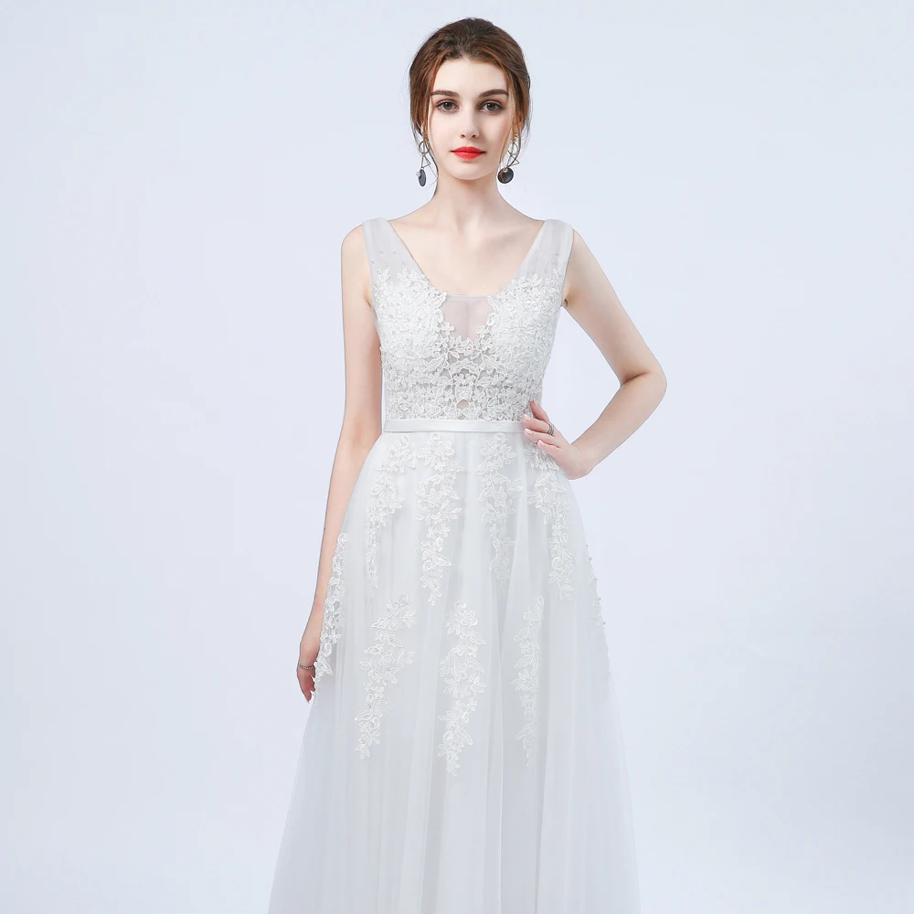 Женское винтажное платье с открытой спиной кружевное пляжное свадебное в