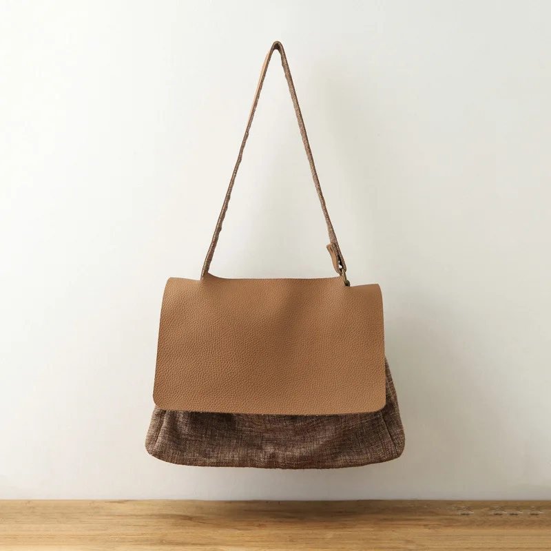 Оригинальная Женская сумочка AETOO Холщовый саквояж на плечо Женский