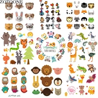cartoon lovely animals thermography patch iron on transfer applications for kids clothes diy heat transfer vinyl stickers d