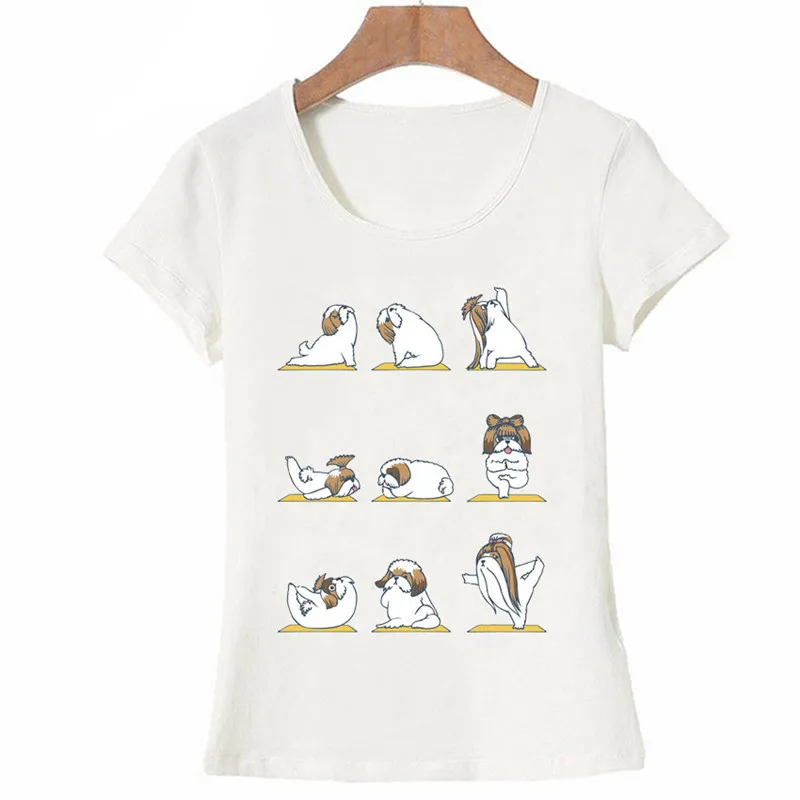 Новая модная красивая художественная футболка Yug Shih Tzu Yoge для домашних животных