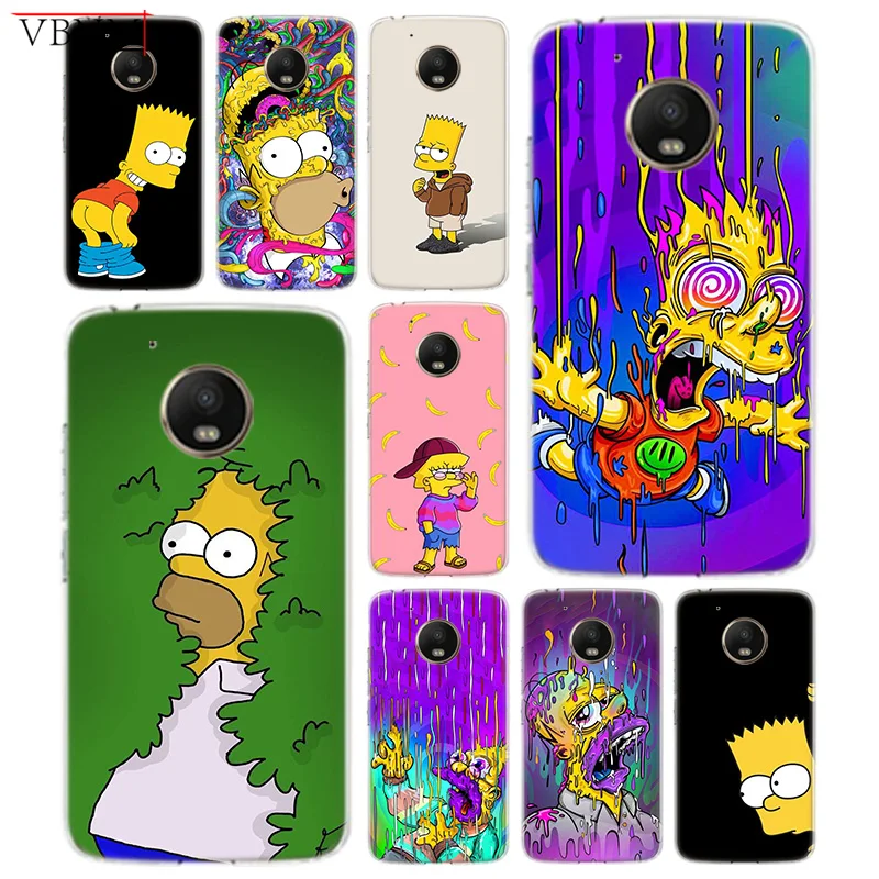 Забавный Мягкий Силиконовый ТПУ чехол Homer J. Simpson для Motorola G4 Play G5 G5S G6 Plus MOTO E4 E5
