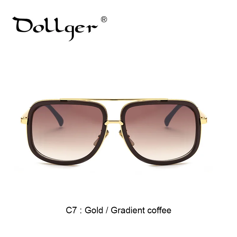Dollger ретро большие квадратные солнцезащитные очки мужские и женские UV400 HD линзы