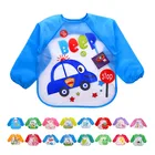 Детские нагрудники, Одежда для младенцев, шарф для малышей, для кормления, с длинными рукавами, водонепроницаемый комбинезон, детские животные, аксессуары для кормления младенцев