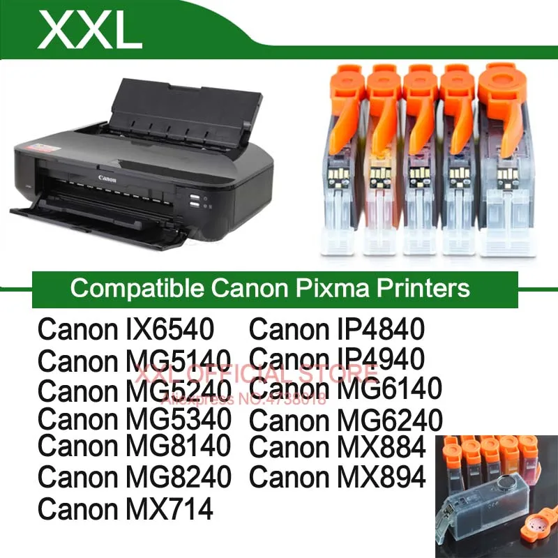 Для Canon MG5340 чернильный картридж для принтера принтерам Pixma MG 5340 чернила картриджа