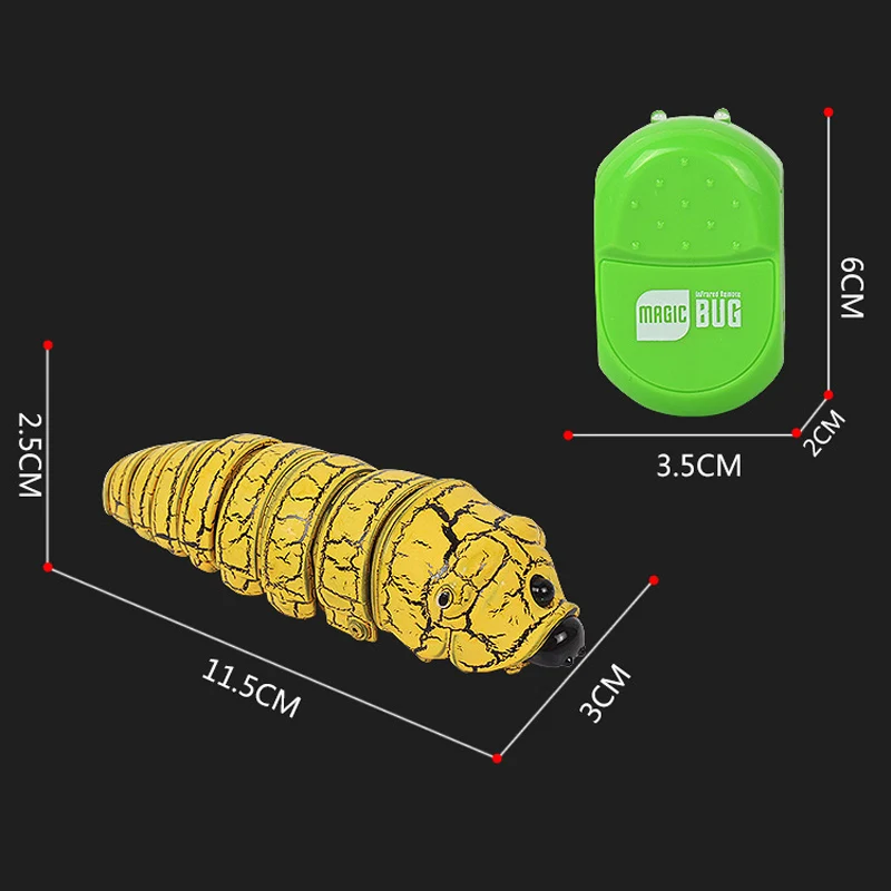 Dewel Gags Practical Jokes Gadgets toy Infrared Remote Control Bionic Worm Plastic remote Toys Magic Bug For Children Fun |