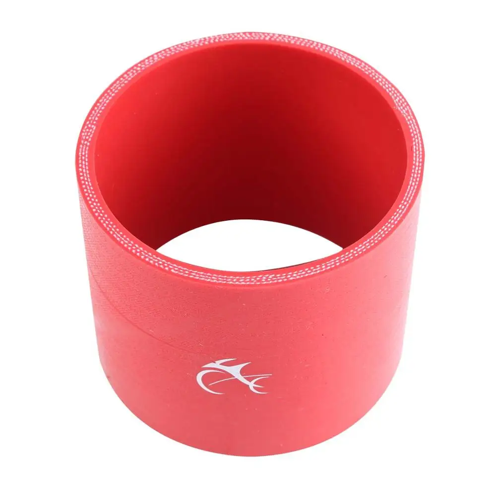 Красная 3 дюймовая прямая силиконовая Соединительная муфта шланга труба