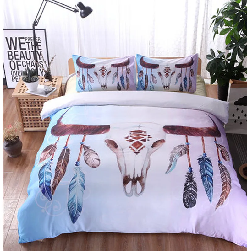 

3Pcs Bed Best Gift BedlineBedding Set Bohemian Kids Duvet Cover Set With Pillowcase