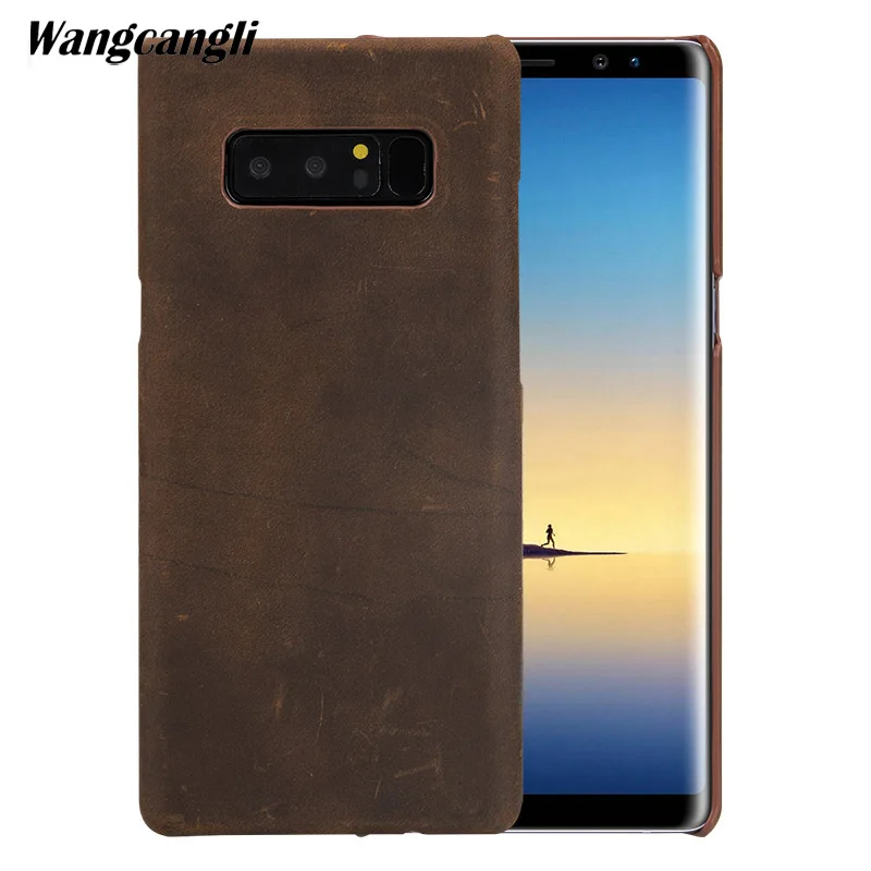 Модная кожаная ретро кожа crazy horse для Samsung Note 8 S9 Plus c8 s7 dege ручная работа под заказ