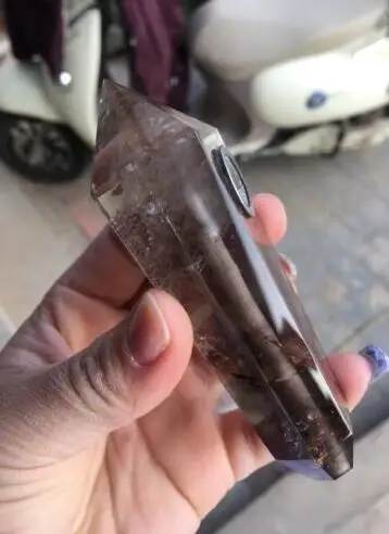 1pcs natural brown color smoky quartz crystal smoking pipe for men | Дом и сад
