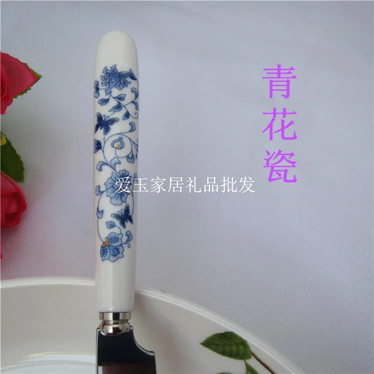 Большой нож для западной еды Корейская посуда керамическая ручка нержавеющая