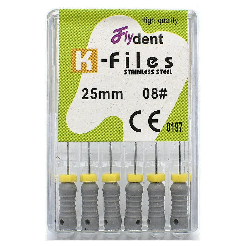 25mm SSK 8 Отбеливание зубов зубные K файлы корневого канала endo файлы стоматологические ручные файлы из нержавеющей стали K H R файлы - Цвет: 25mm SSK 8