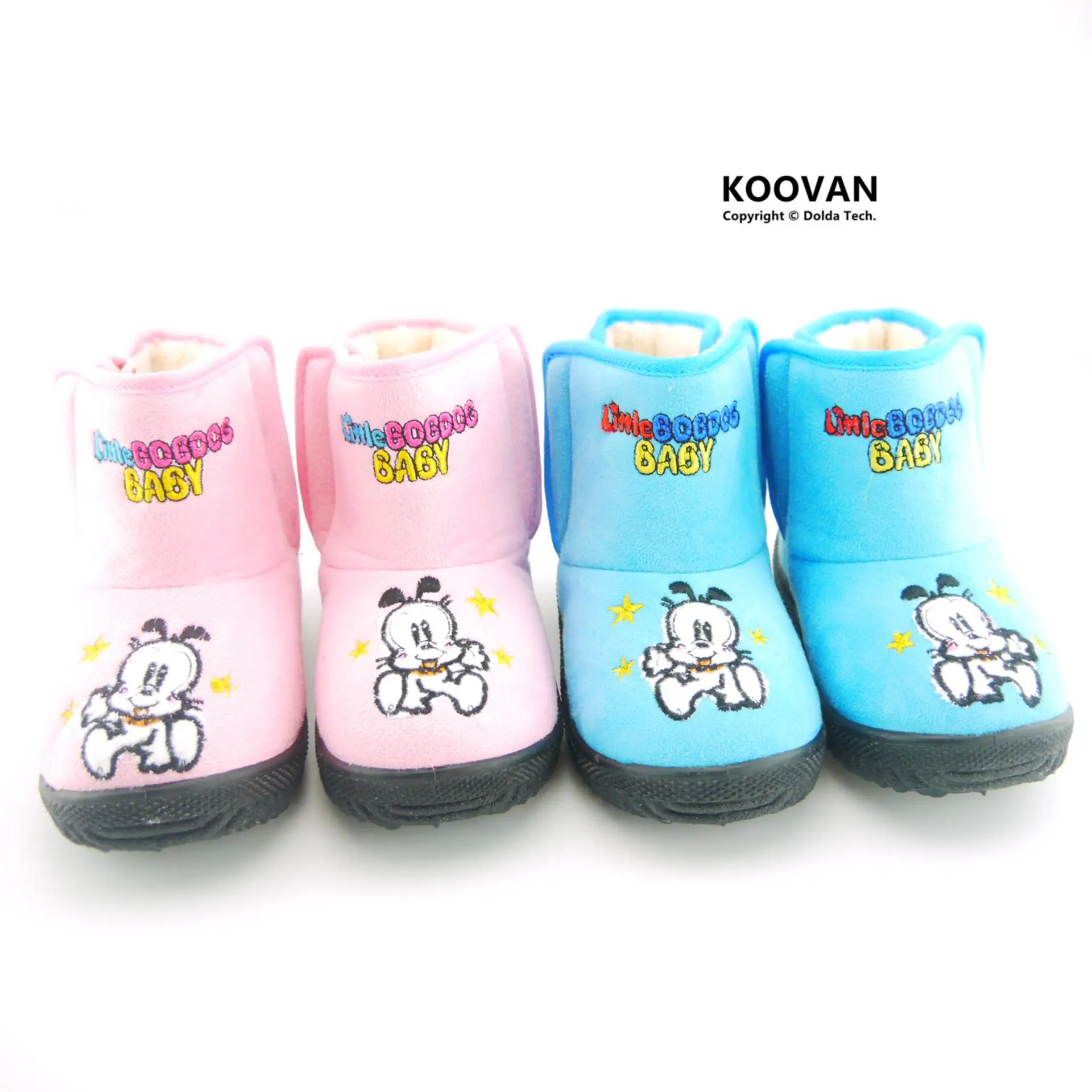 Koovan/детские ботинки 2018 теплые детские ботильоны с рисунком собаки хлопковые