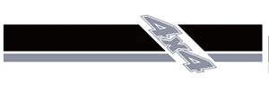 gloss gray black Автомобильные аксессуары, модифицированные наклейки, 4 шт., полоски, графические винилы, звукосниматели, защищают от царапин, наклейки на заказ для TOYOTA HILUX VIGO REVO - Название цвета: gloss gray black