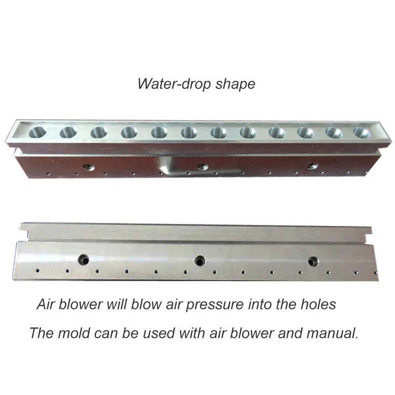 Форма для губной помады в форме капли 12 дюймов форма с полостями алюминиевая