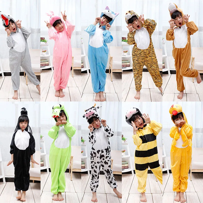 Purim Kids Adult Cartoon Animal Costumes Cosplay Clothing Dinosaur Tiger Elephant Gift Animals Jumpsuit for Boy Girl Women | Тематическая