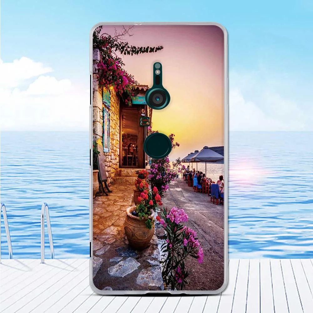 For Sony Xperia XZ3 Silicone Pattern Case TPU Back Cover Fundas Phone Protective Shell Luxury | Мобильные телефоны и