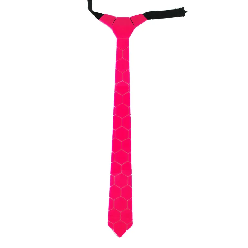 Геометрические галстуки ручной работы геометрической формы ярко-розовые для шеи