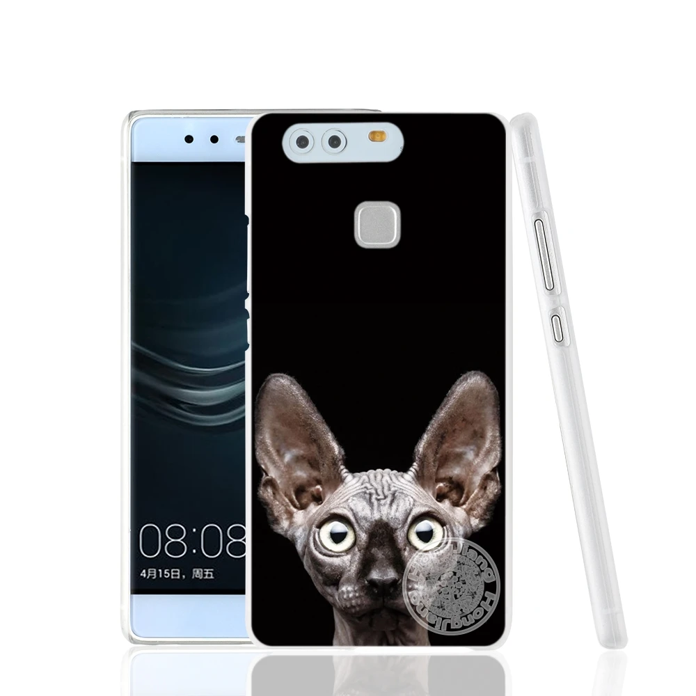 HAMEINUO черный простой дизайн модный Кот Череп чехол для телефона huawei Ascend P7 P8 P9 P10 lite