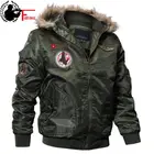 Куртка-бомбер мужская в стиле милитари, мотоциклетная куртка в стиле милитари, пилотная верхняя одежда, пальто пилота грузового рейса, зима