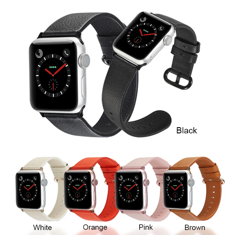 Кожаный ремешок для часов apple Watch 42 мм и watch 44 браслета iwatch series 5 4 3 2 1 38 40 мм|Ремешки