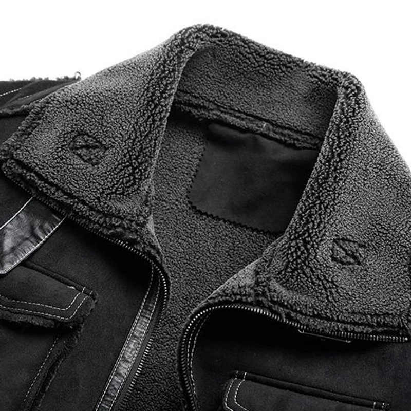 Мужские меховые куртки размера плюс 5XL, английский винтажный стиль, мужские зимние пальто из искусственного меха, Мужская брендовая одежда, зимние меховые пальто, дешево, S2833