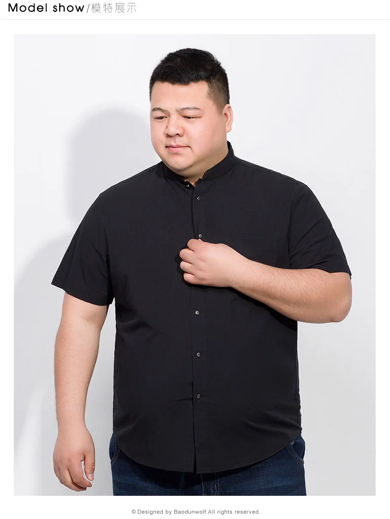 Большие размеры 10XL 8XL 6XL 5XL летние мужские повседневные рубашки из хлопка серого цвета брендовая одежда мужская одежда свободная одежда с коротким рукавом