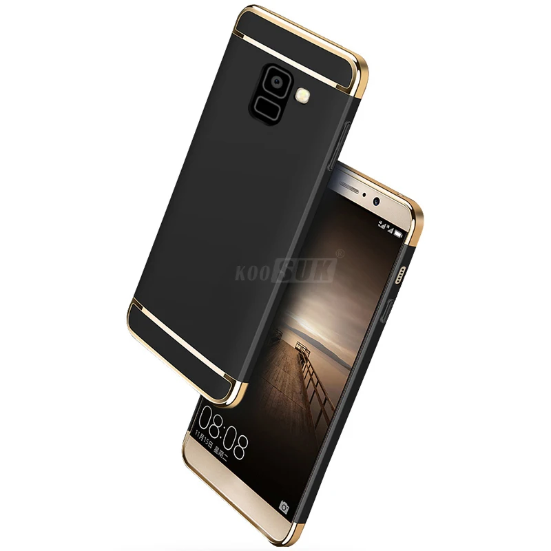 Чехол для телефона Samsung Galaxy A8 2018 A530F A530 Роскошный чехол 3 в 1 Жесткий ПК задняя