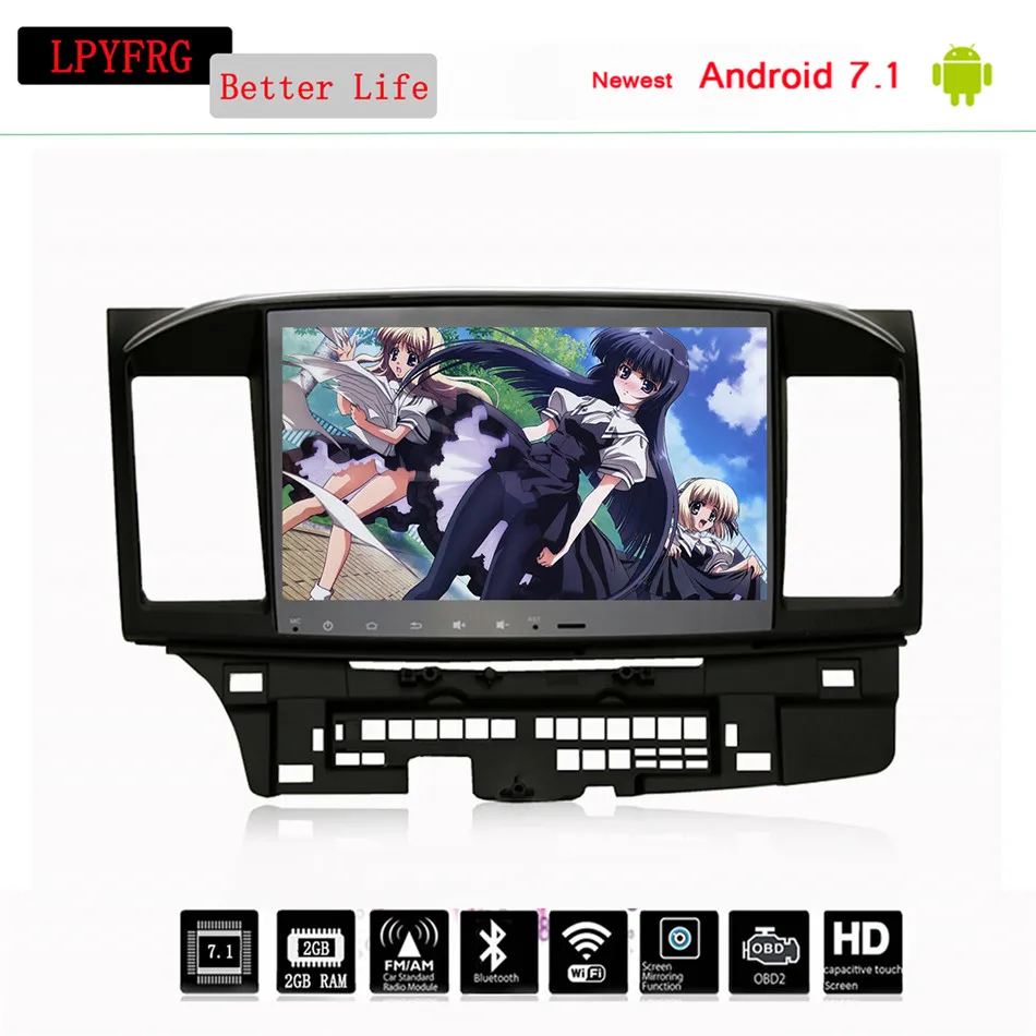 Автомобильный DVD проигрыватель с радио и видеоплеером android 10 0 4 Гб + 64 ГБ для MITSUBISHI