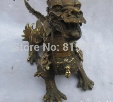 bi001355 China regius Bronze carve Auspicious Dragon Statue | Дом и сад