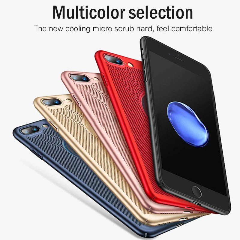 Crouch Ultra Slim Protective Phone Case For iPhone 7 6 6S Plus Hard PC Heat Dissipation for X 8 5 5s Cover capa |