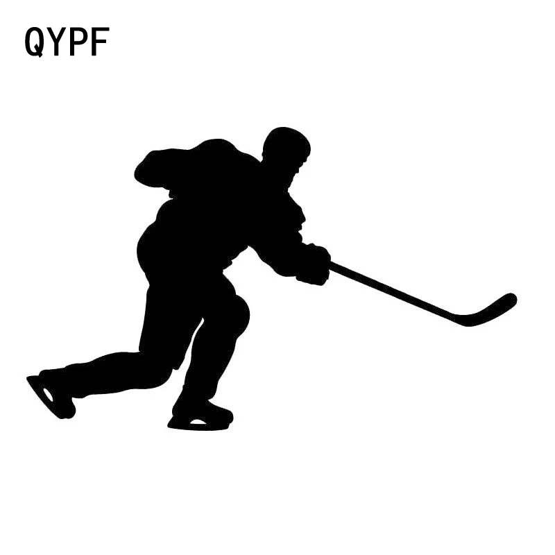QYPF 14 см * 8,5 см, автомобильный стиль, спортивный хоккей, аксессуары виниловые наклейки на машину