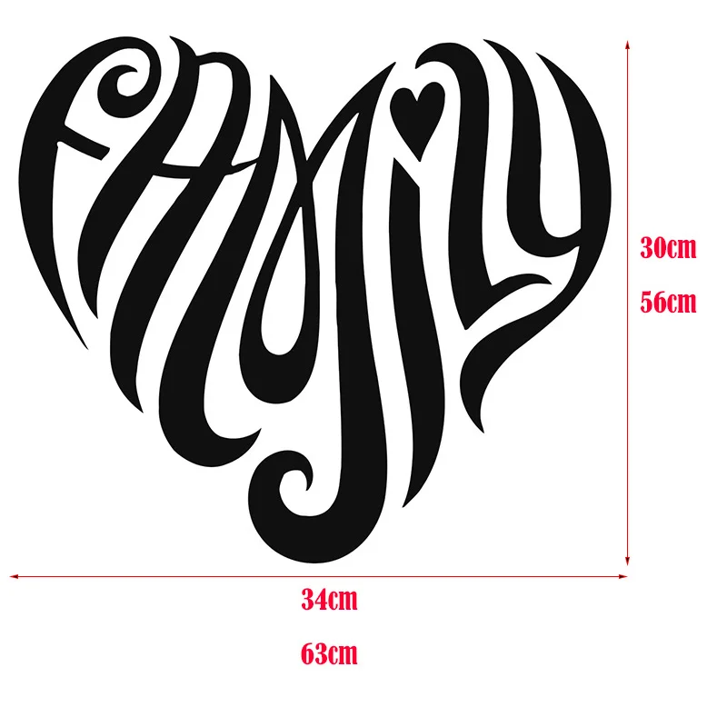 Распродажа наклейка на стену с изображением семейного сердца девиза спальни