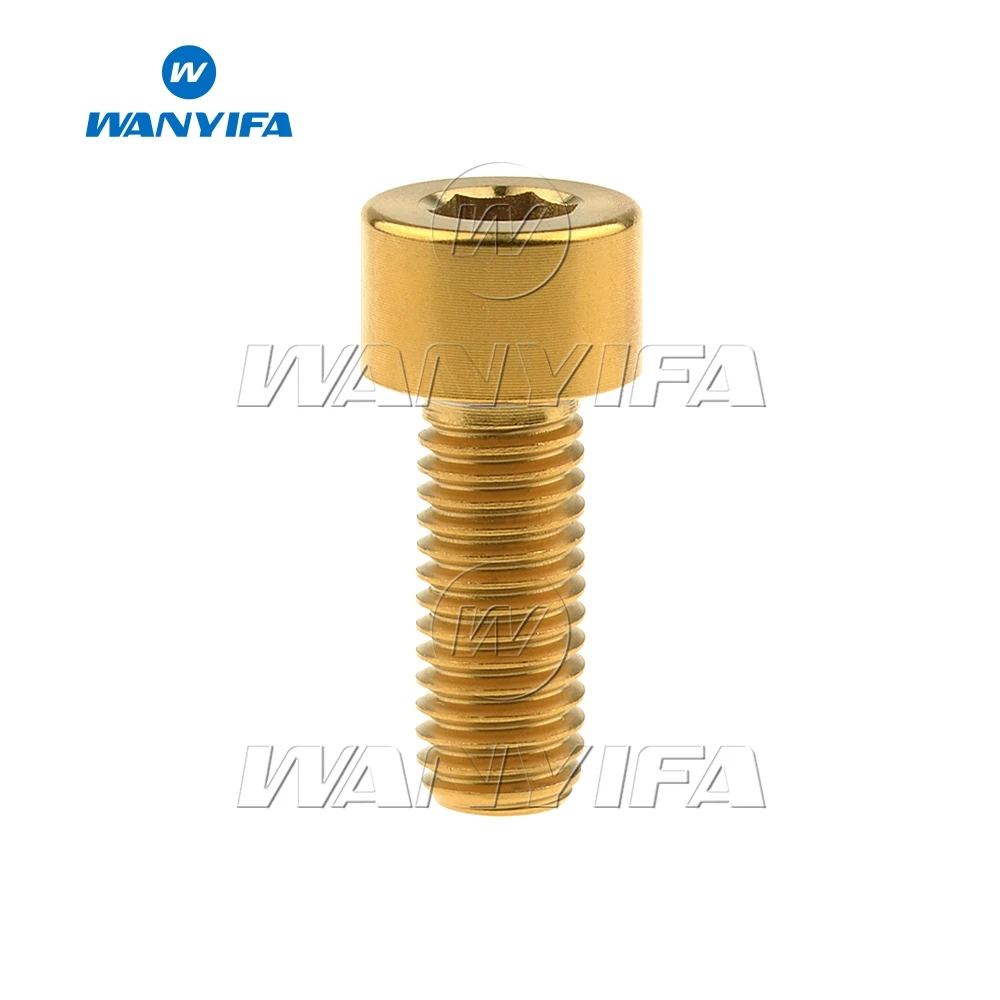 Gold Титановый "Wanyifa" болты M8x 15 20 25 30 35, 40 45 50 60 70 мм шестигранный ключ с внутренним шестигранником винт для уход за кожей лица маска Велосипедный спорт мотоцикл автомобиль Ti Винт - Цвет: Gold