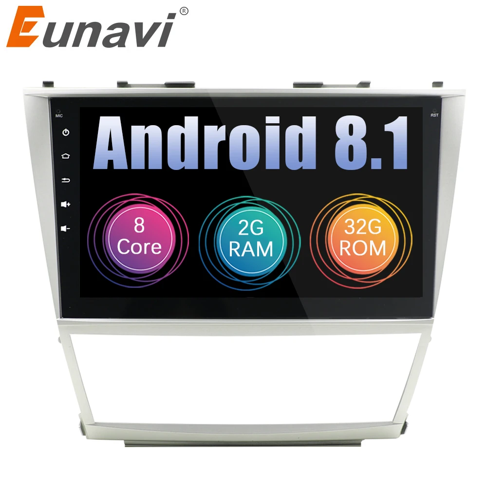 Eunavi 10 1 'ƈ Din Восьмиядерный Android 8 автомобильный Радио Стерео gps навигация для