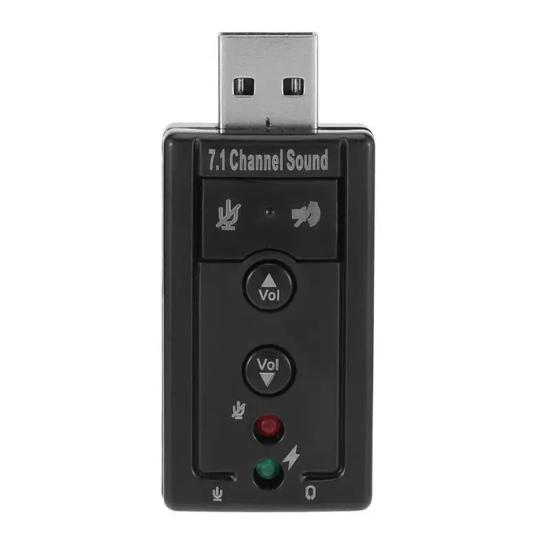Мини Внешняя USB звуковая карта 7,1 канальный 3D аудио адаптер конвертер с 3,5 мм микрофоном наушники аудио интерфейс для ПК компьютер
