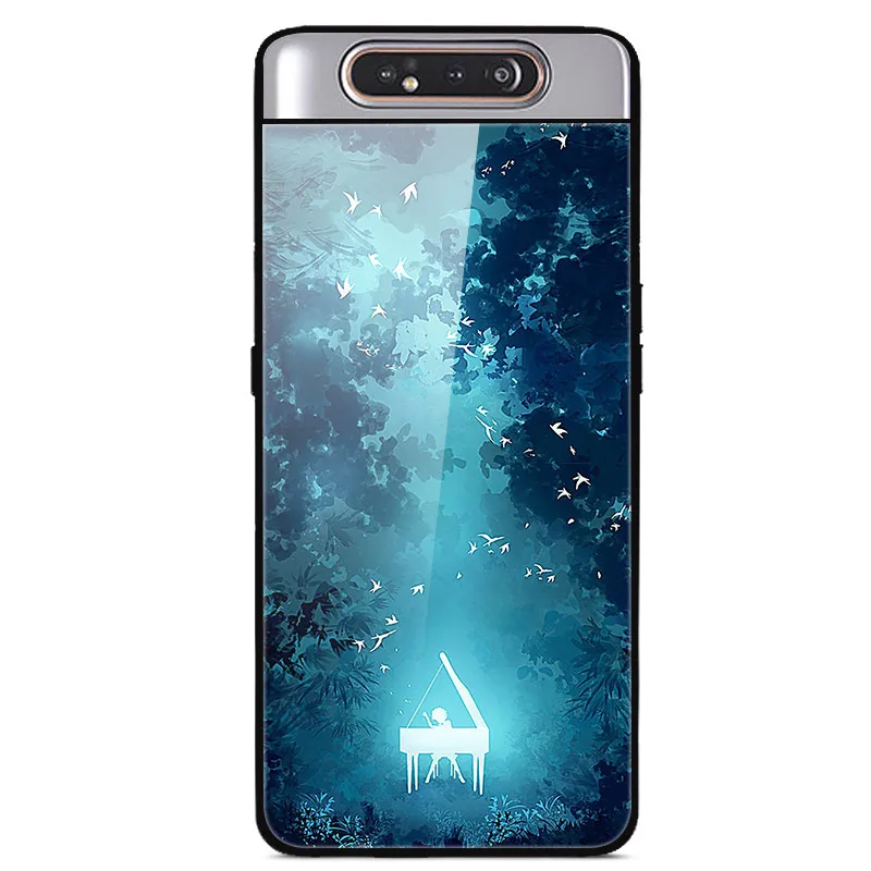 6," чехол для samsung A80, чехол A 80, роскошная задняя крышка из закаленного стекла для samsung Galaxy A80 A90 A 90, чехол, мягкий ТПУ бампер, рамка - Цвет: as photo 13