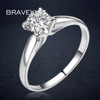bravekiss round cz stone solitaire rings wedding engagement ring bands for women classic jewelry alliance ringen gifts bjr0137