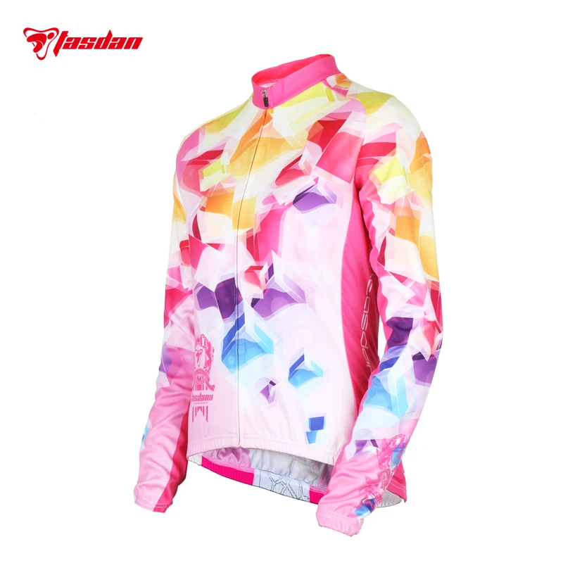 Tasdan Women's Cycling Jersey Long Sleeve Bike Outdoor Sport Clothing Women Top Shirts | Спорт и развлечения