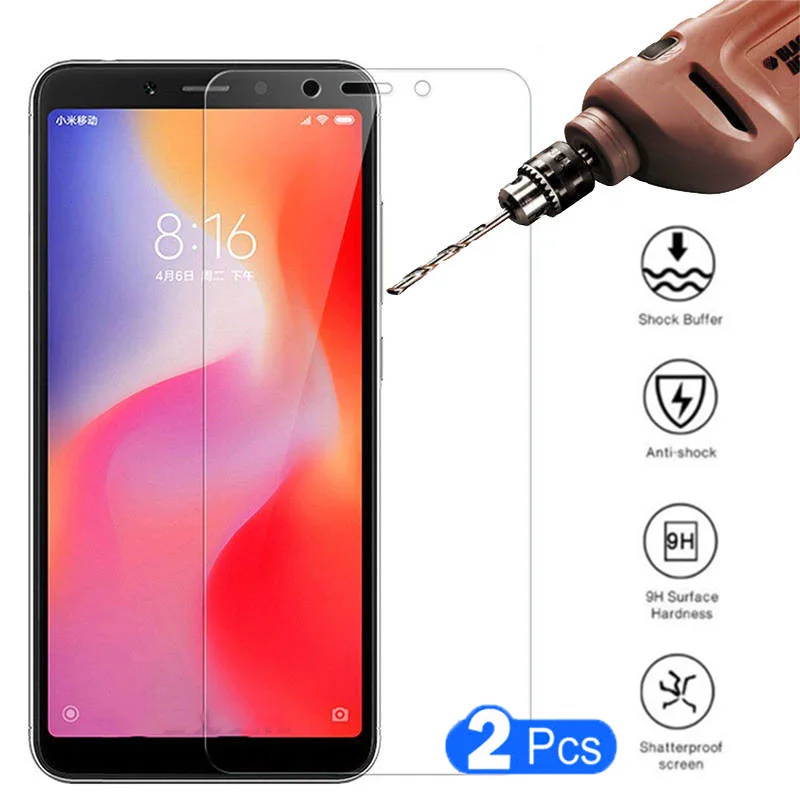 2 шт закаленное стекло на redmi 5 5A 6 6A для Xiaomi 6a 5a защитное защитная пленка экрана Ksiomi