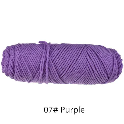 Purple Looen пряжа для вязания крючком ткань шелк Молоко хлопок Толстая Нить пряжа шерсть переплетение иглы Искусство ремесло мягкие Швейные аксессуары - Цвет: Purple