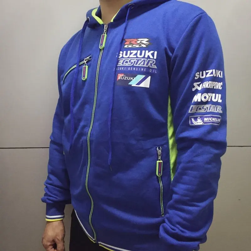 Мото худи GP для гоночной команды Suzuki мотоцикл Ecstar толстовка на молнии мотокросса