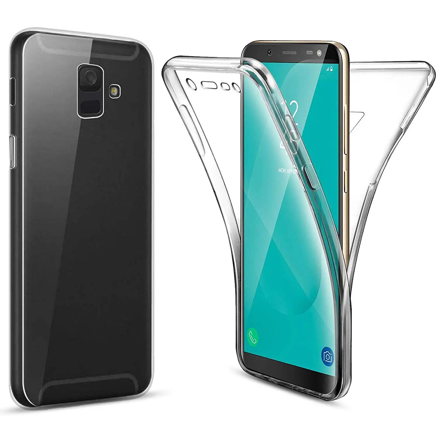360 крышка полный корпус прозрачный чехол для samsung galaxy S10 S8 S9 плюс S10e S7 s6 edge A7 A6 A8 J6 J4 Plus плюс мягкий ТПУ чехол с мультипликационным рисунком