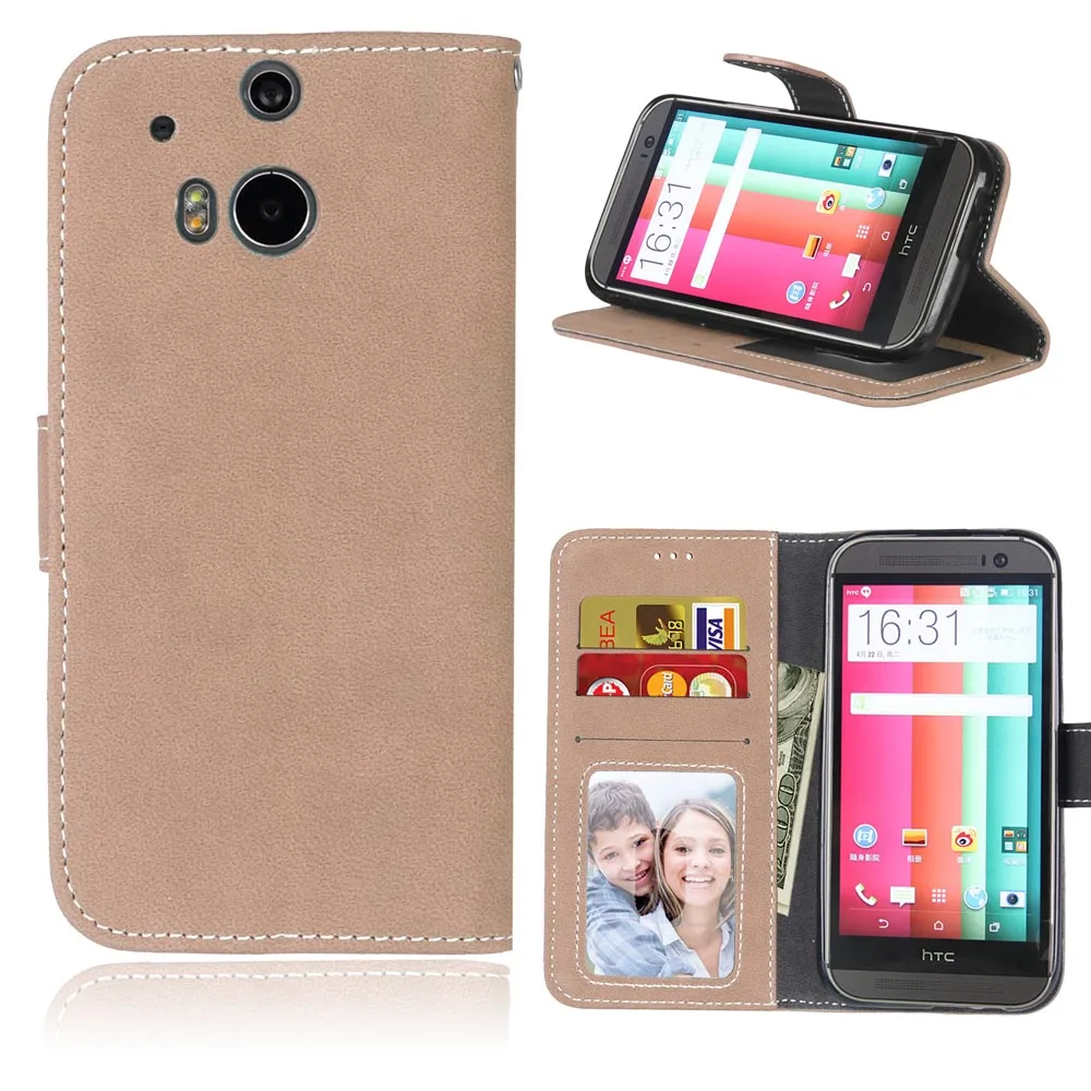 Для htc One 2 M8 чехол Роскошный кожаный чехол-книжка с отделениями для карт телефона s