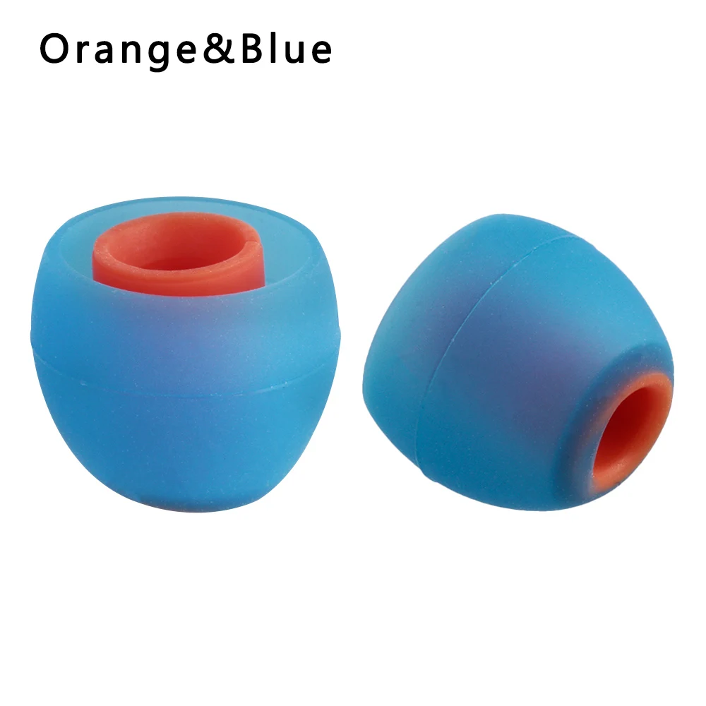 S blue orange Универсальные 6 шт/3 пары 3,8 мм прочные наушники-вкладыши сменные насадки для наушников силиконовые резиновые наконечники - Цвет: S blue orange