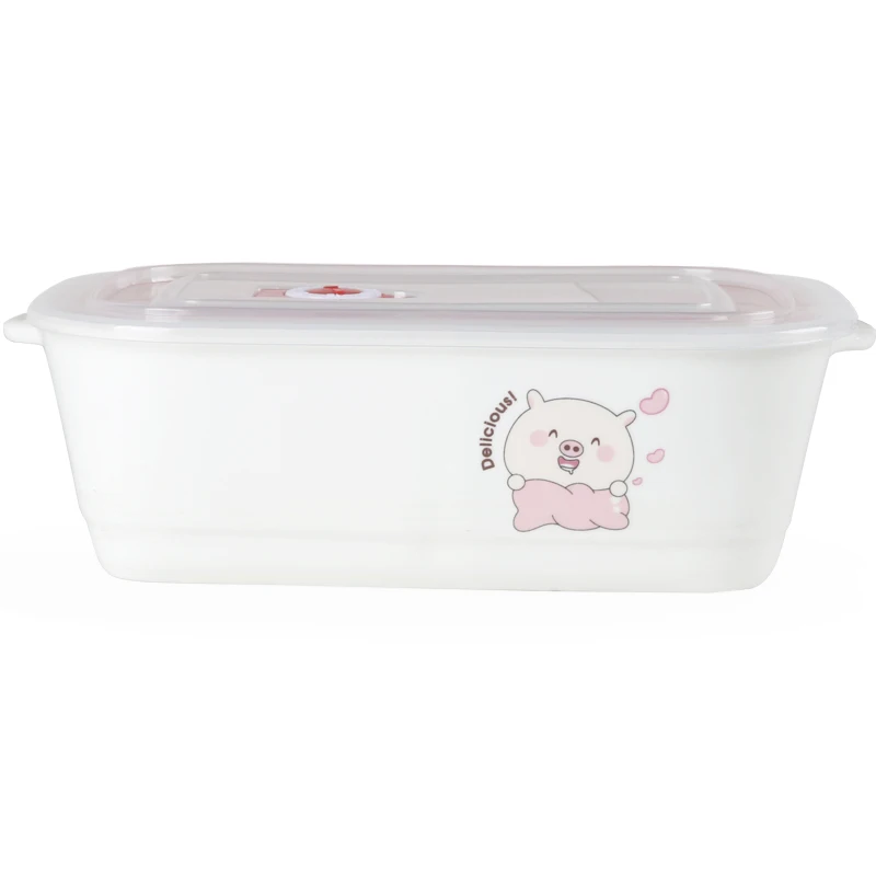 Delicious Worthbuy керамические контейнеры с 3 отделениями с крышкой Bento Box контейнер для еды китайский Портативный Ланч-бокс Bento box - Цвет: Delicious